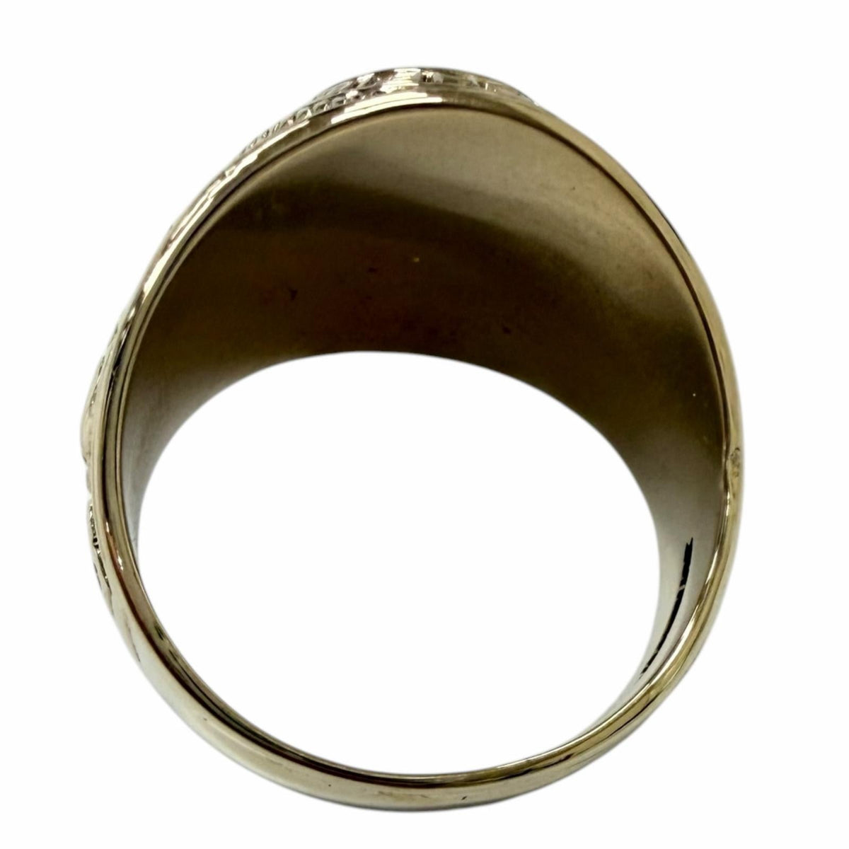 Jostens 10K Yellow Gold Topaz Ring – inside band
