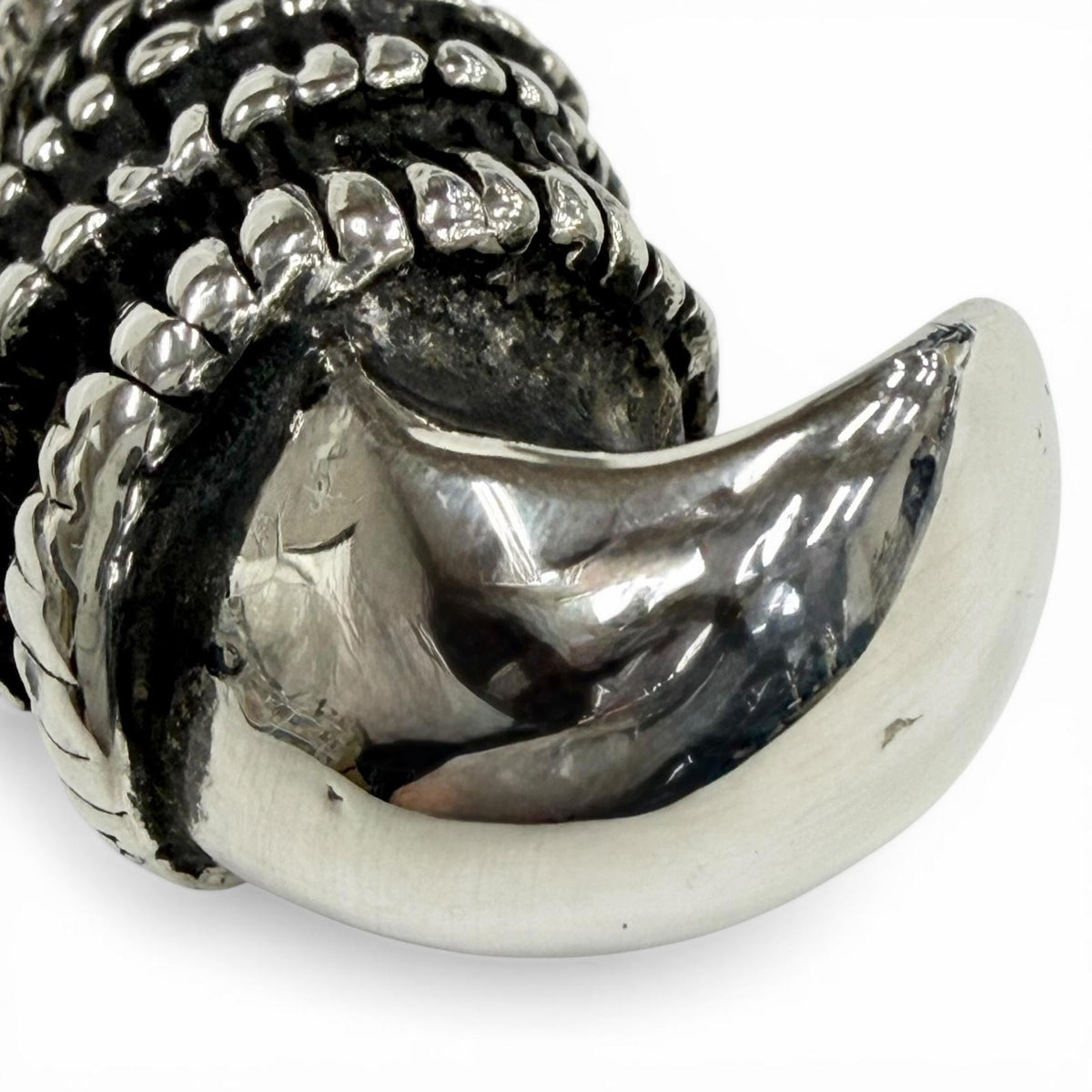 Chrome Hearts Crow Sterling Silver Pendant – close-up