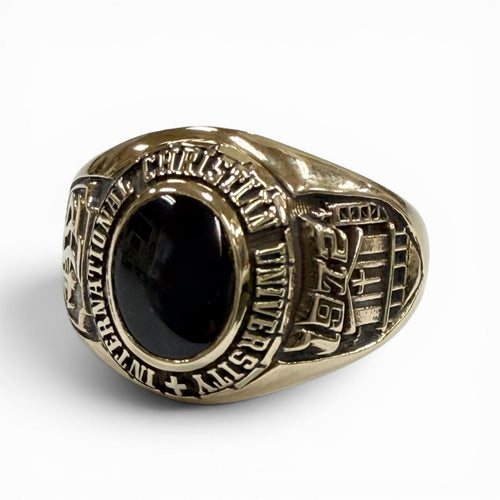 10K Yellow Gold Nakagawa John Roberts Amethyst Ring – front view