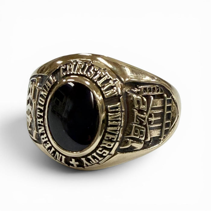 10K Yellow Gold Nakagawa John Roberts Amethyst Ring – front view