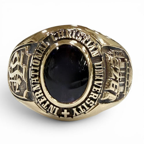 10K Yellow Gold Nakagawa John Roberts Amethyst Ring – side view