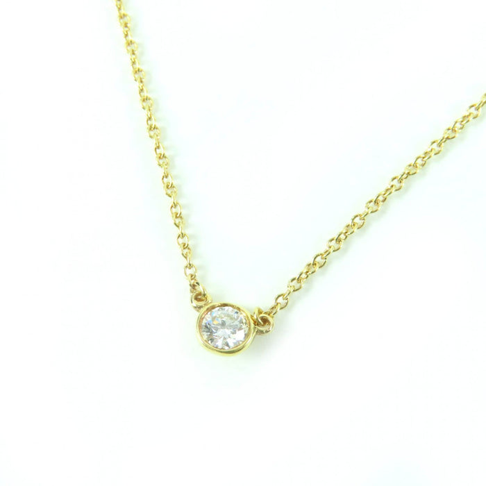 Tiffany & Co. Diamonds by the Yard 18K Yellow Gold Diamond Pendant Necklace – front view