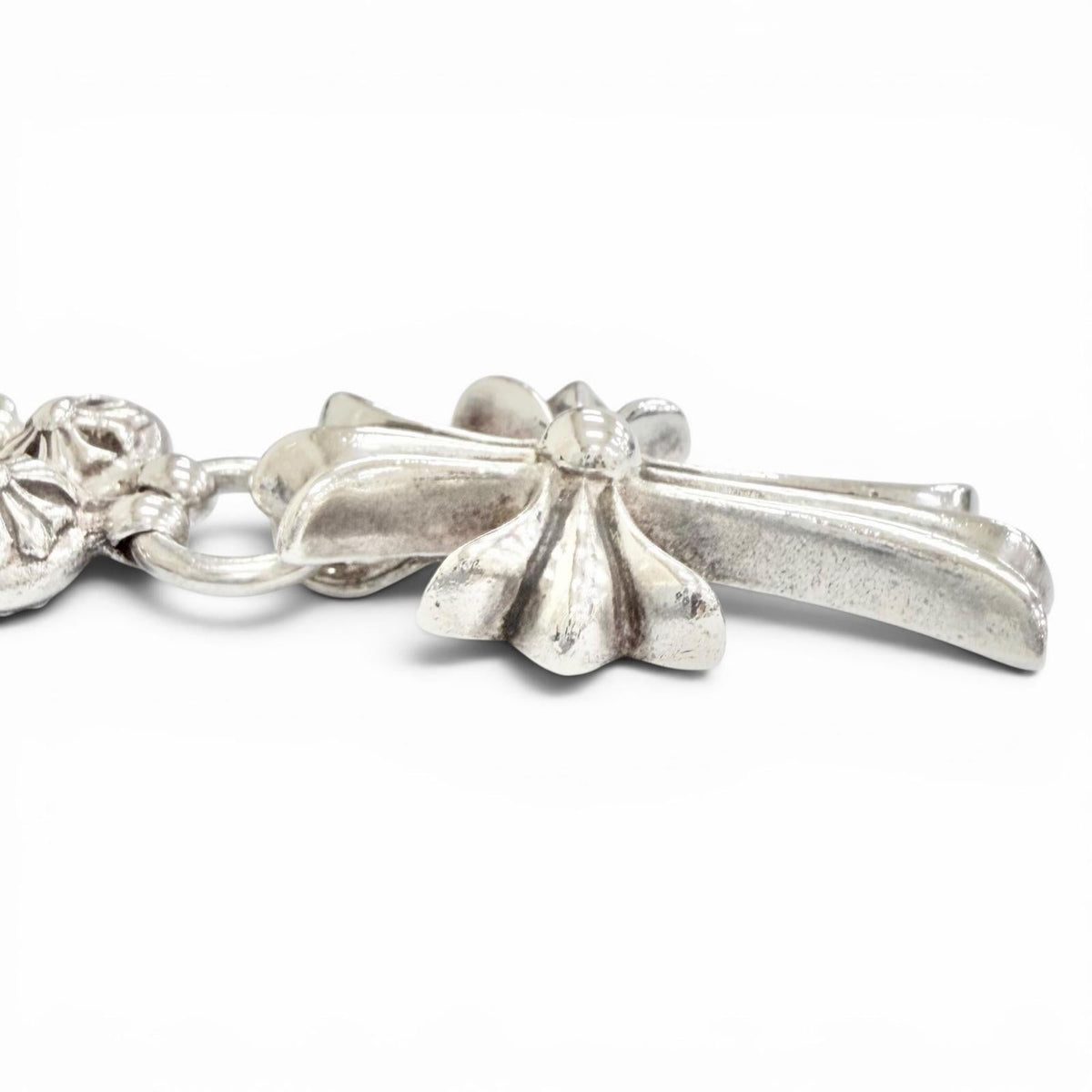 Chrome Hearts Crossball Sterling Silver Necklace – full length