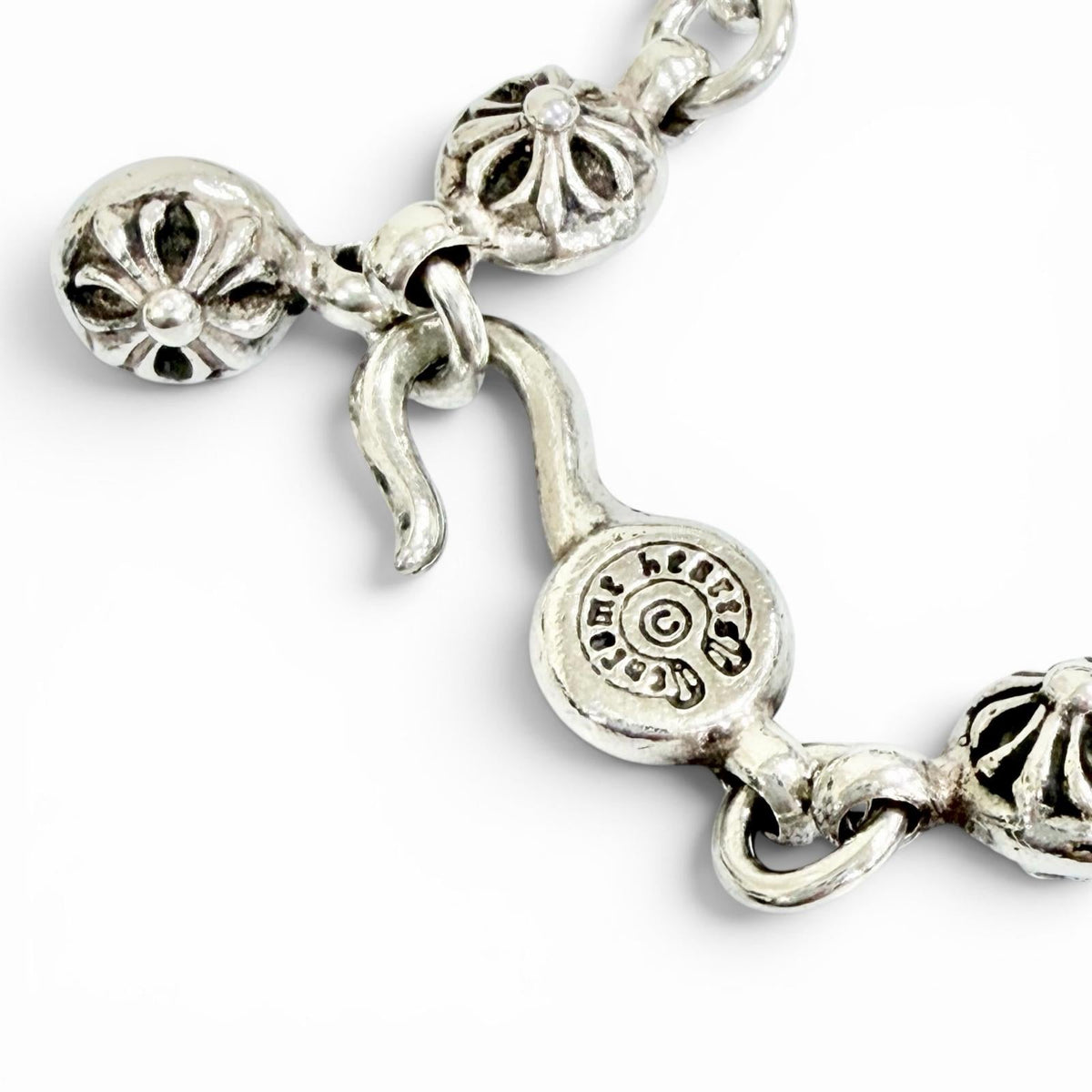 Chrome Hearts Crossball Sterling Silver Necklace – close-up