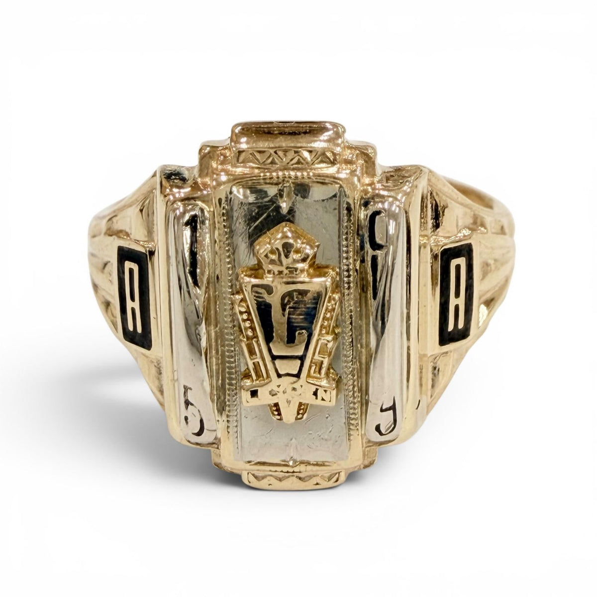 10K Yellow Gold Josten Ring – side view