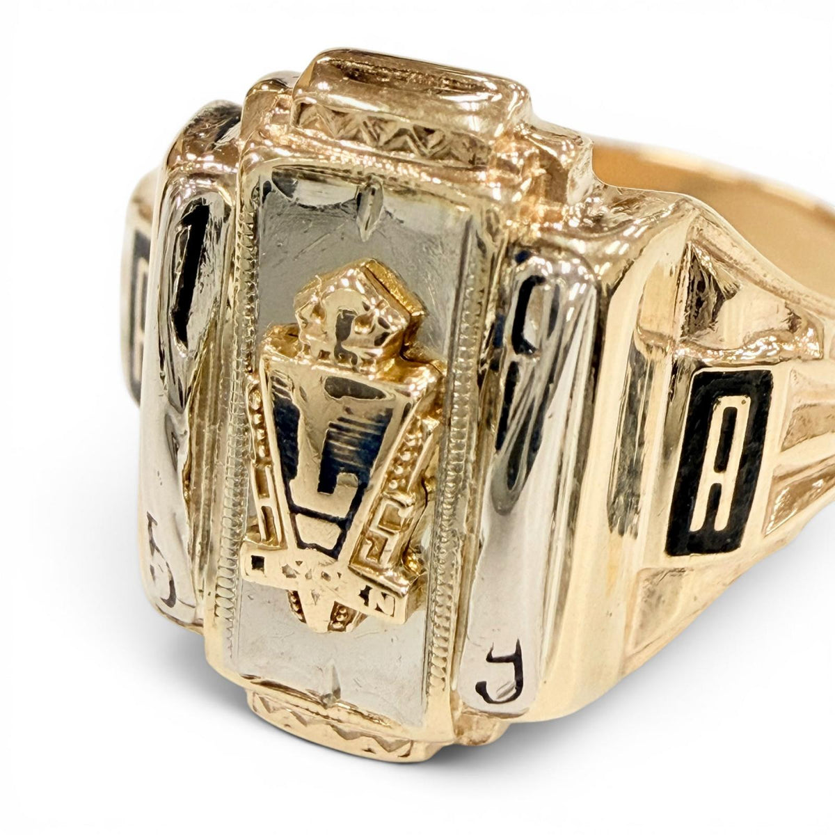 10K Yellow Gold Josten Ring – alternate view