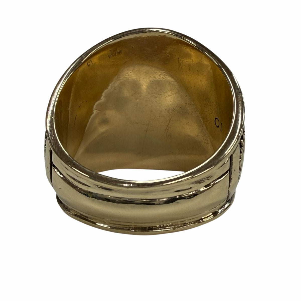 10K Yellow Gold Balfour Signet Ring 24.51g – inside band