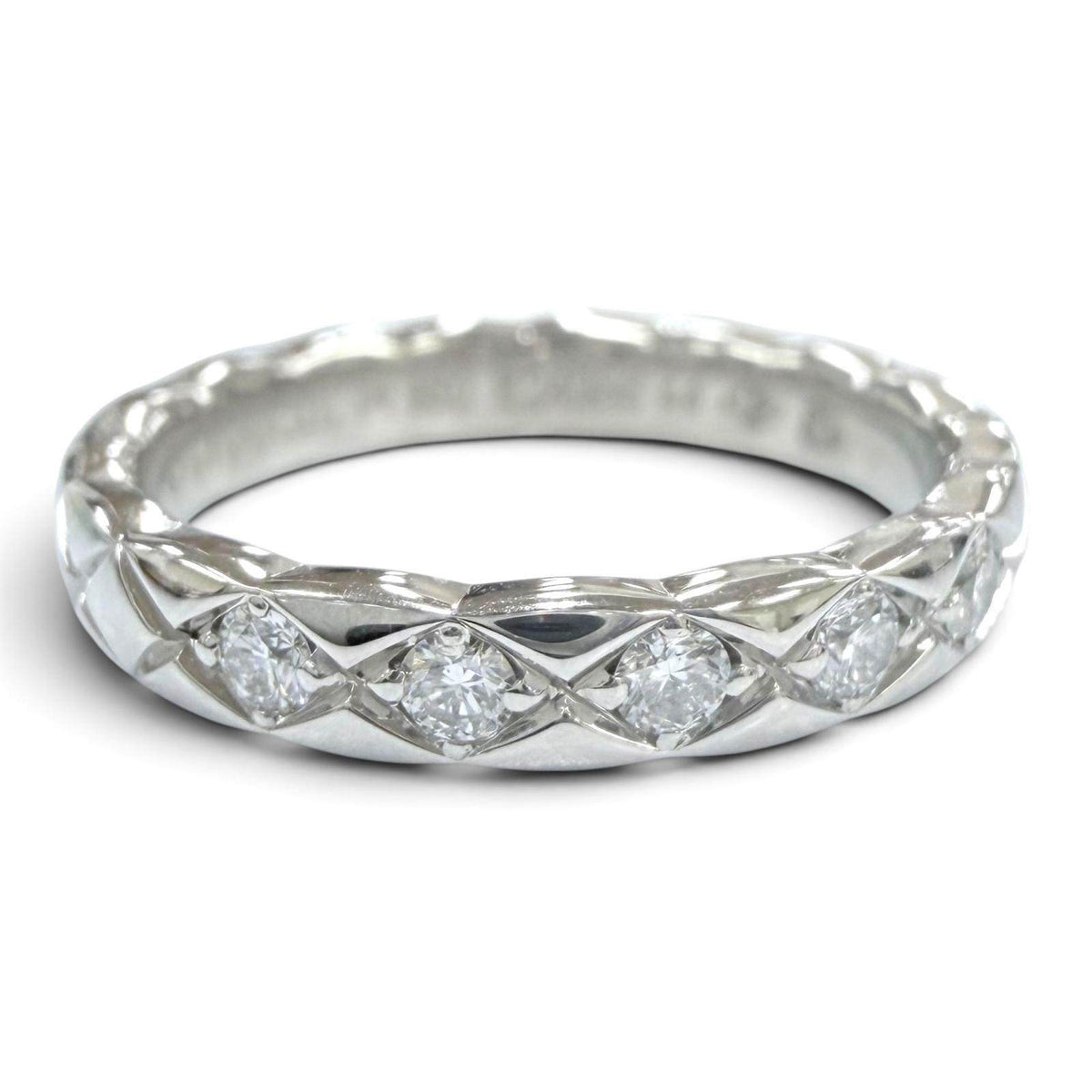 Chanel Coco Crush Platinum Diamond Ring – front view