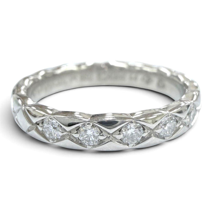 Chanel Coco Crush Platinum Diamond Ring – front view