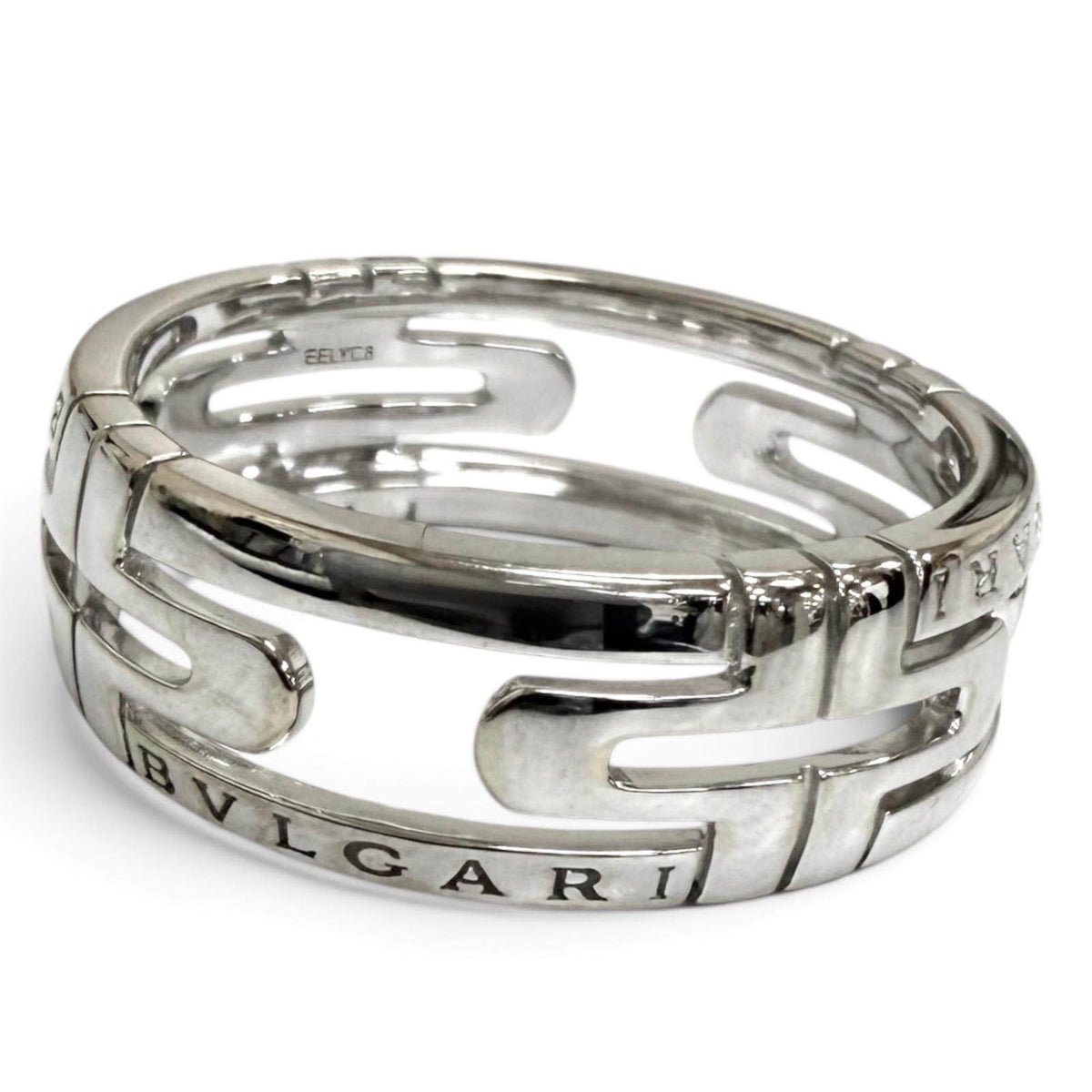 Bulgari Parentesi 18K White Gold Ring – front view