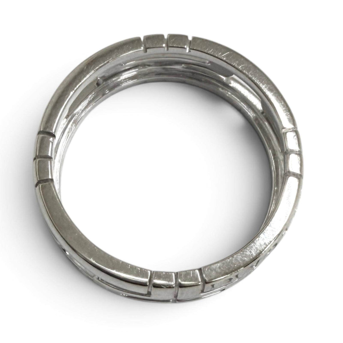 Bulgari Parentesi 18K White Gold Ring – top view