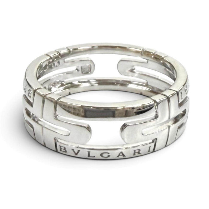 Bulgari Parentesi 18K White Gold Ring – front view