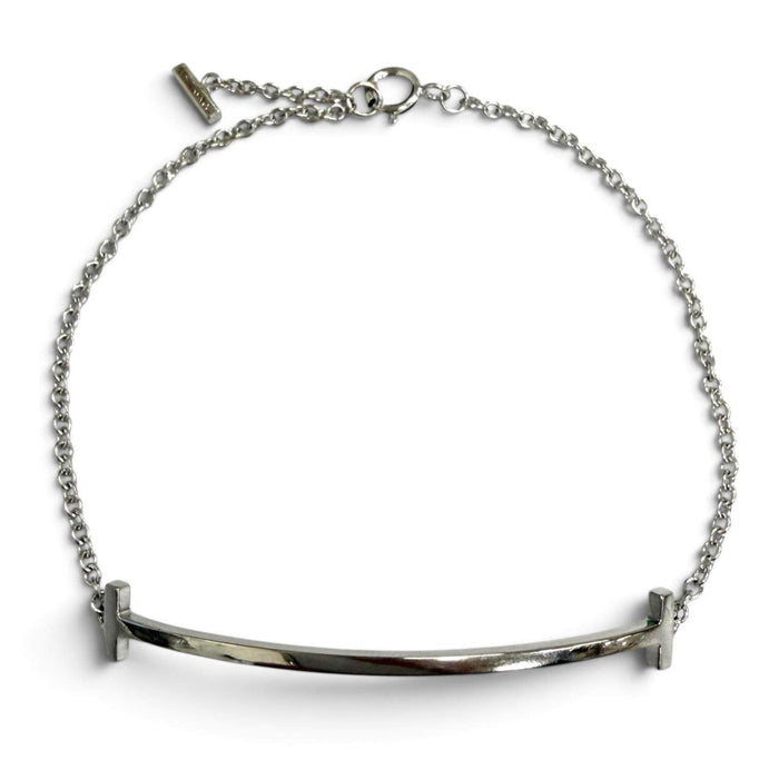 Tiffany & Co. T Smile 18K White Gold Bracelet – front view