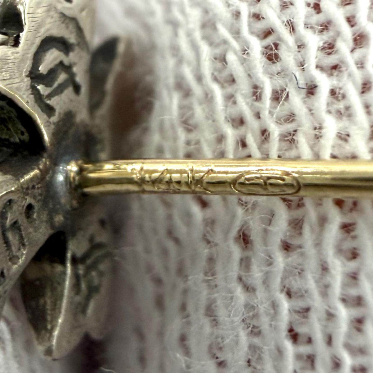 Chrome Hearts No.2 Ch Crs Ch Cross Sterling Silver Single Earring – close-up