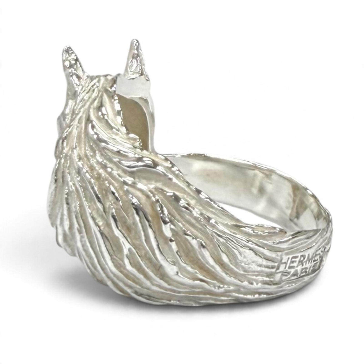 Hermès Cheval Horse Sterling Silver Ring – side view