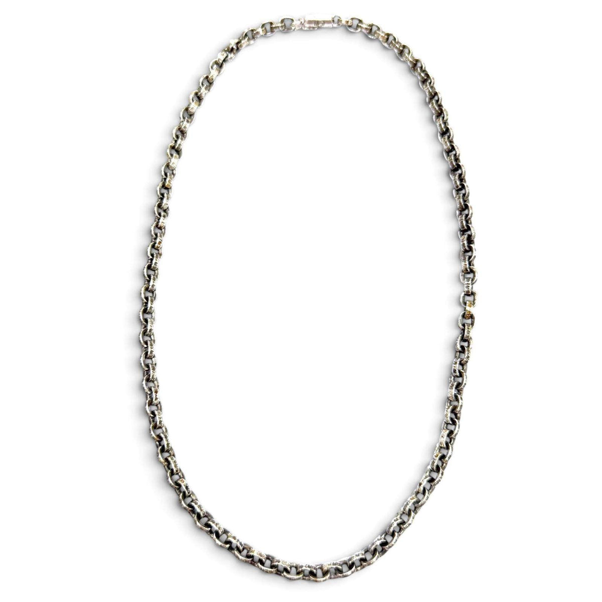 Chrome Hearts Paper Chain Sterling Silver Necklace – front view