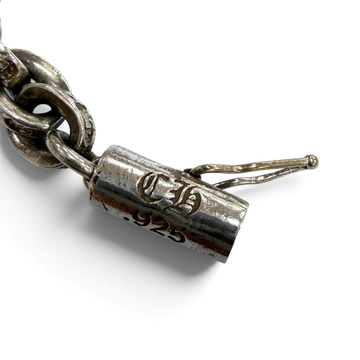 Chrome Hearts Paper Chain Sterling Silver Necklace – clasp detail
