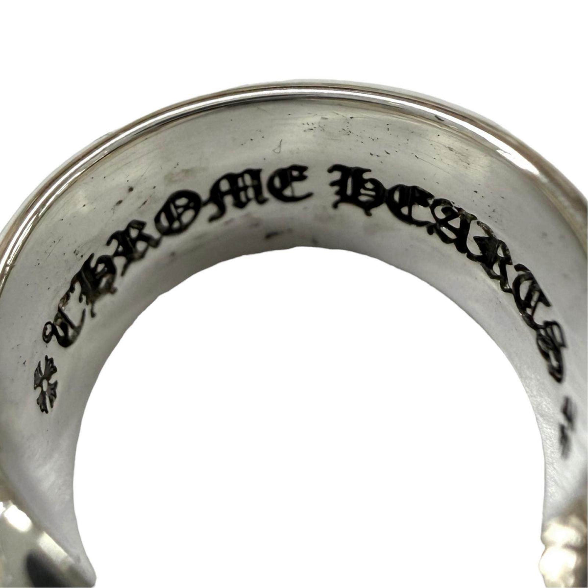 Chrome Hearts Sm Scroll Label Sterling Silver Ring – alternate view