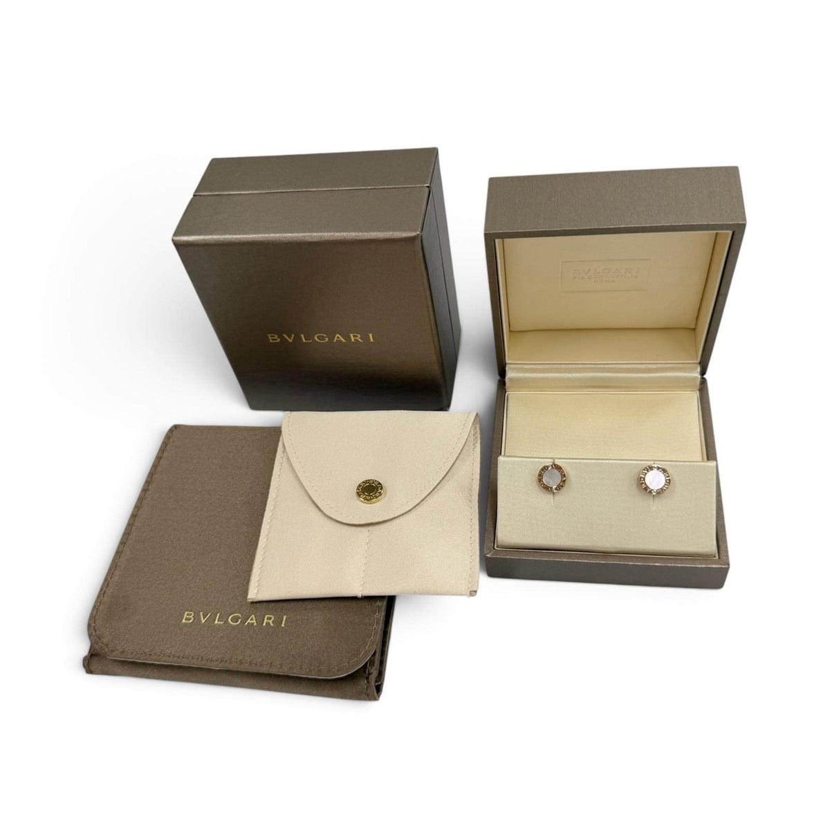 Bulgari BVLGARI BVLGARI 18K Rose Gold Earrings – detail view