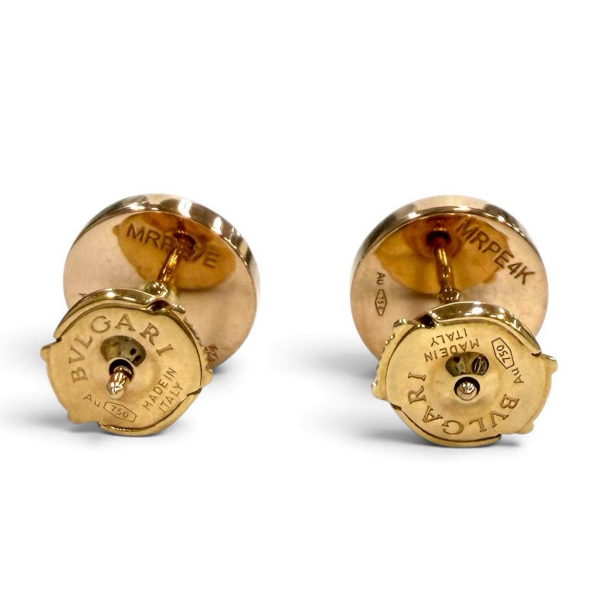Bulgari BVLGARI BVLGARI 18K Rose Gold Earrings – side view
