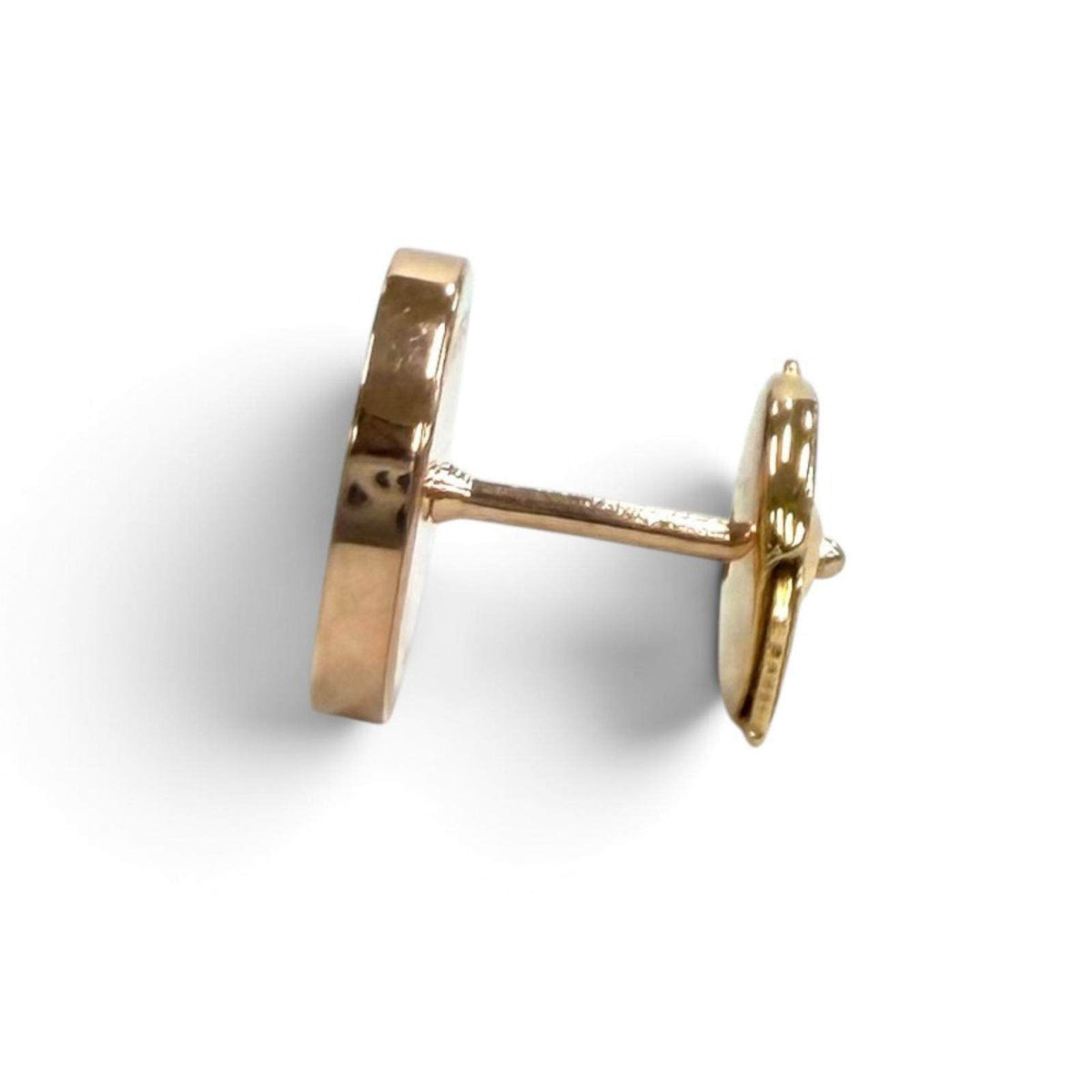 Bulgari BVLGARI BVLGARI 18K Rose Gold Earrings – back and fastening