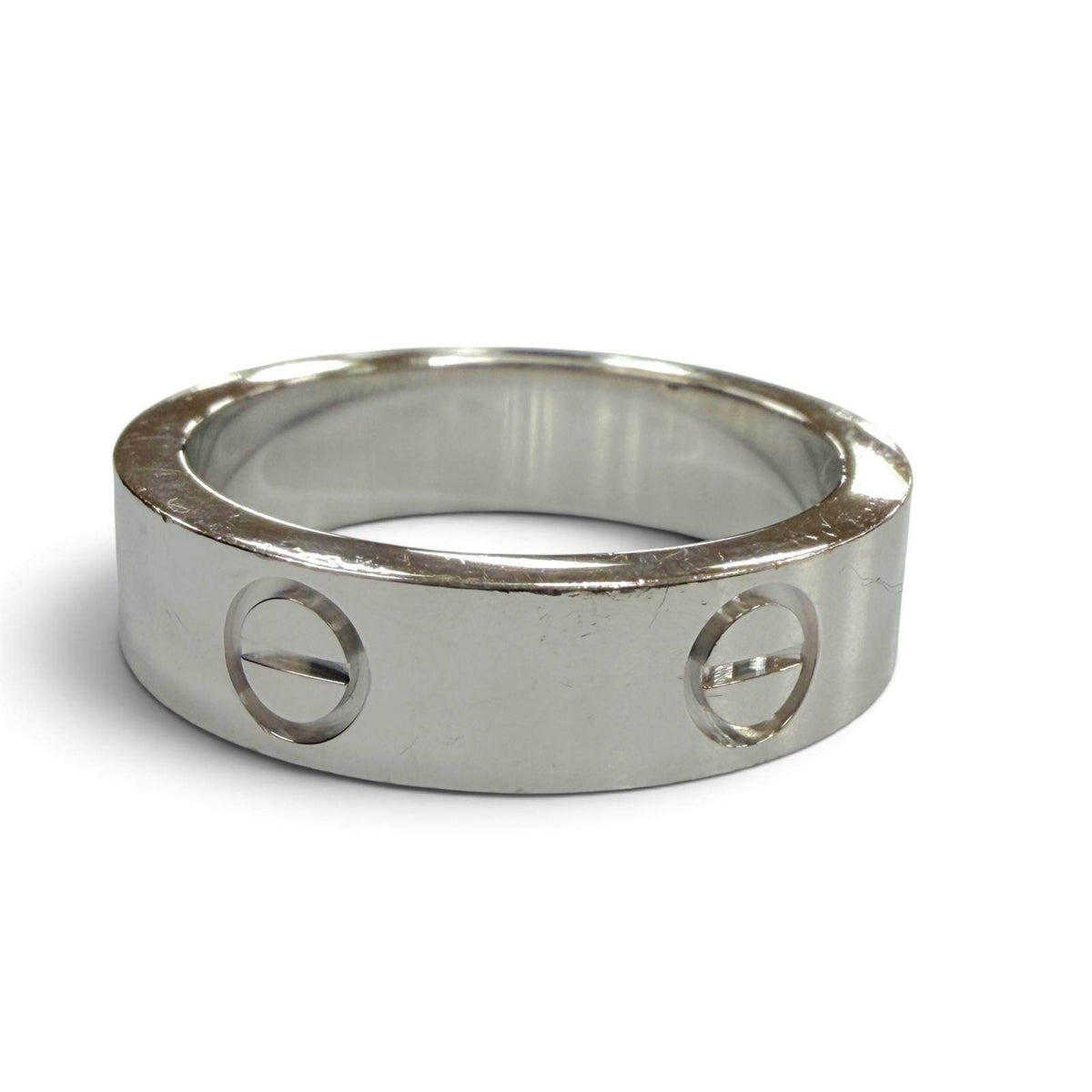 Cartier Love Black 18K White Gold Sapphire Ring – top view