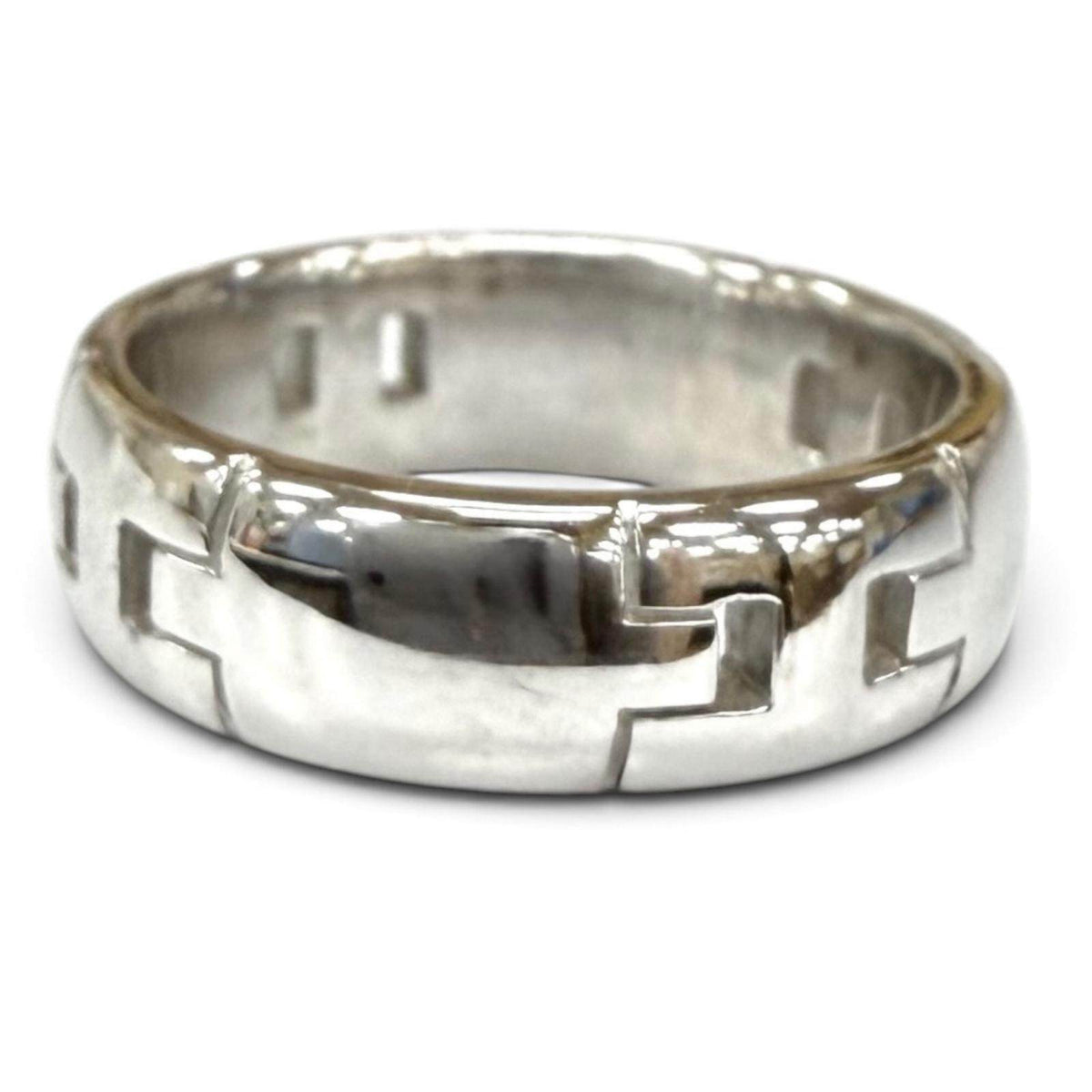 Hermès Hercules 18K White Gold Ring – side view