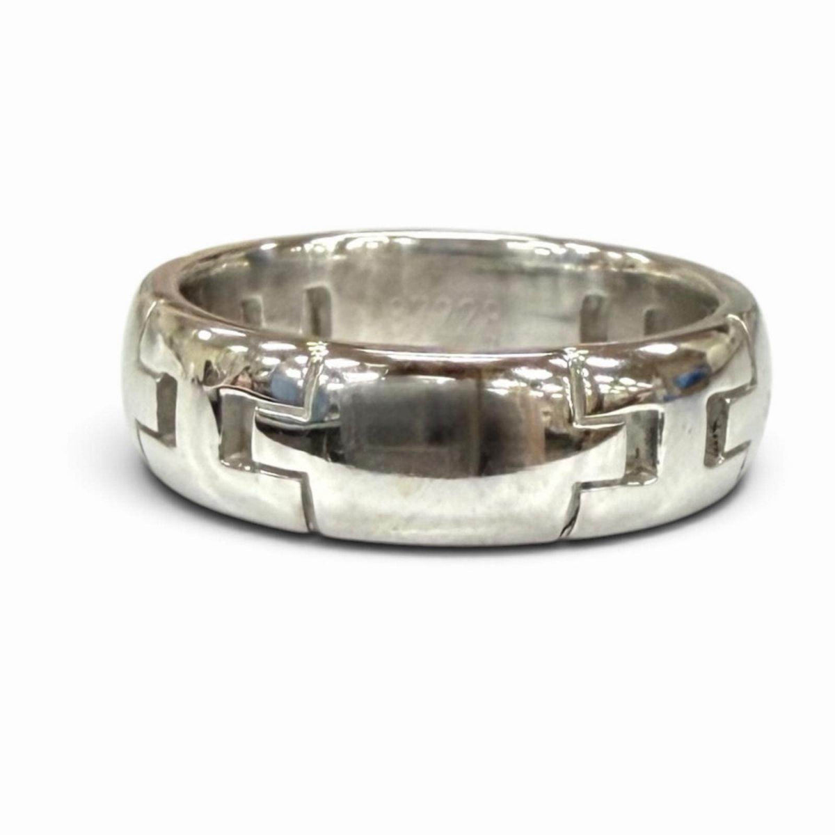 Hermès Hercules 18K White Gold Ring – top view