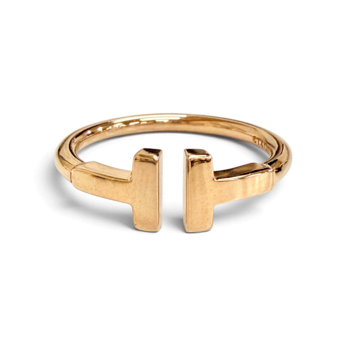 Tiffany & Co. T Wire 18K Rose Gold Ring – front view