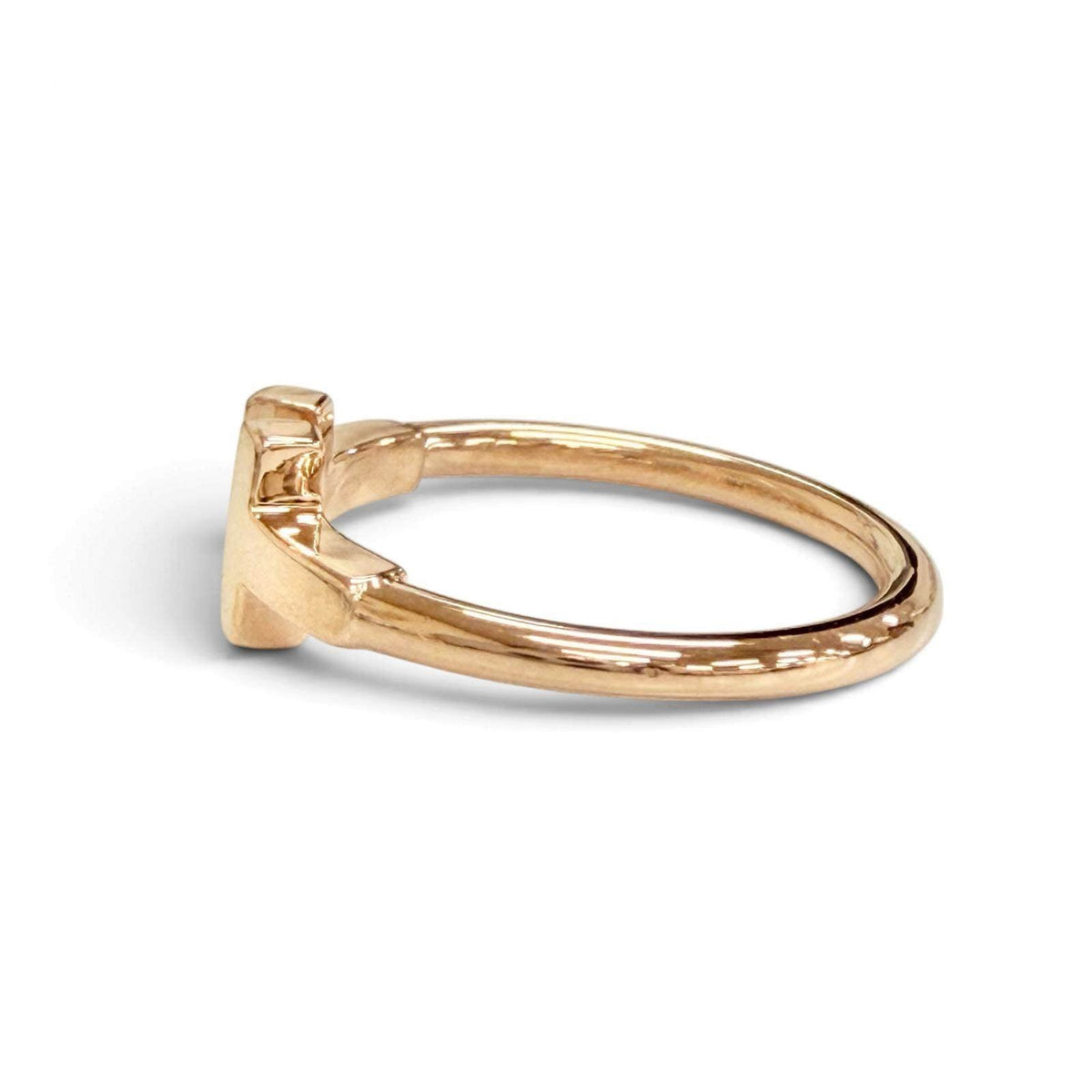 Tiffany & Co. T Wire 18K Rose Gold Ring – top view