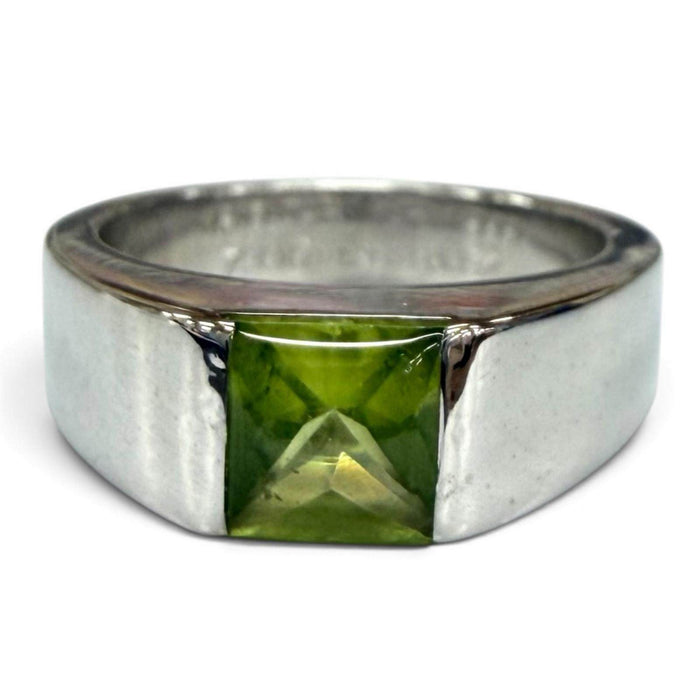 Cartier Tank 18K White Gold Peridot Ring – front view