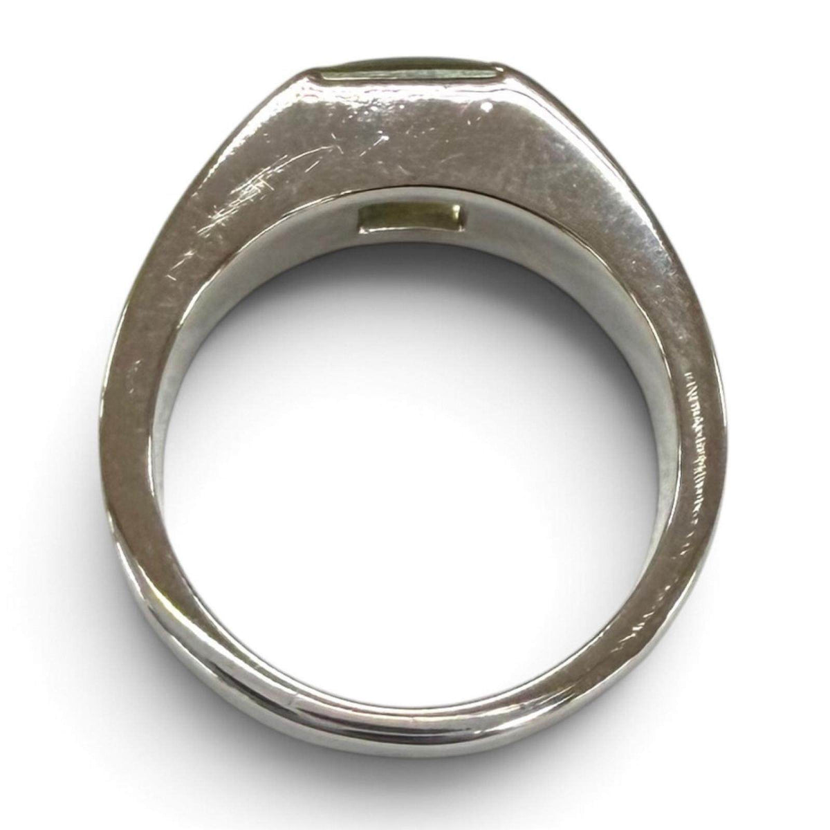 Cartier Tank 18K White Gold Peridot Ring – inside band