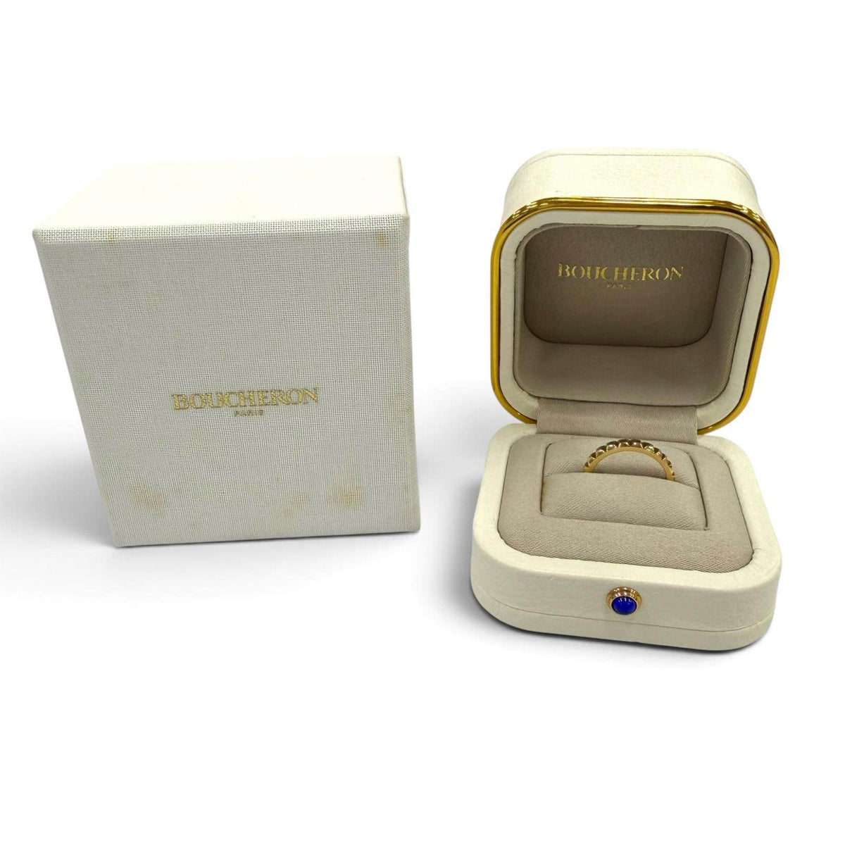 Boucheron Quatre Clous de Paris 18K Yellow Gold Ring – side view