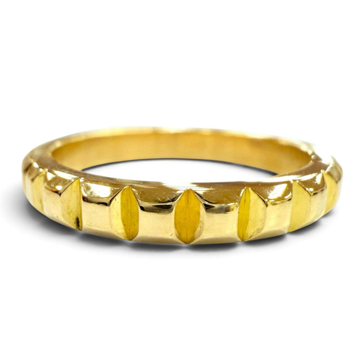 Boucheron Quatre Clous de Paris 18K Yellow Gold Ring – top view