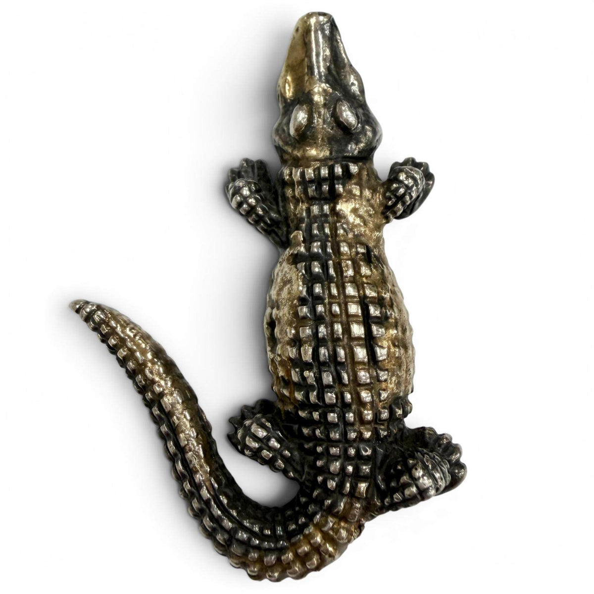 Gaboratory Alligator Sterling Silver Pendant – full length