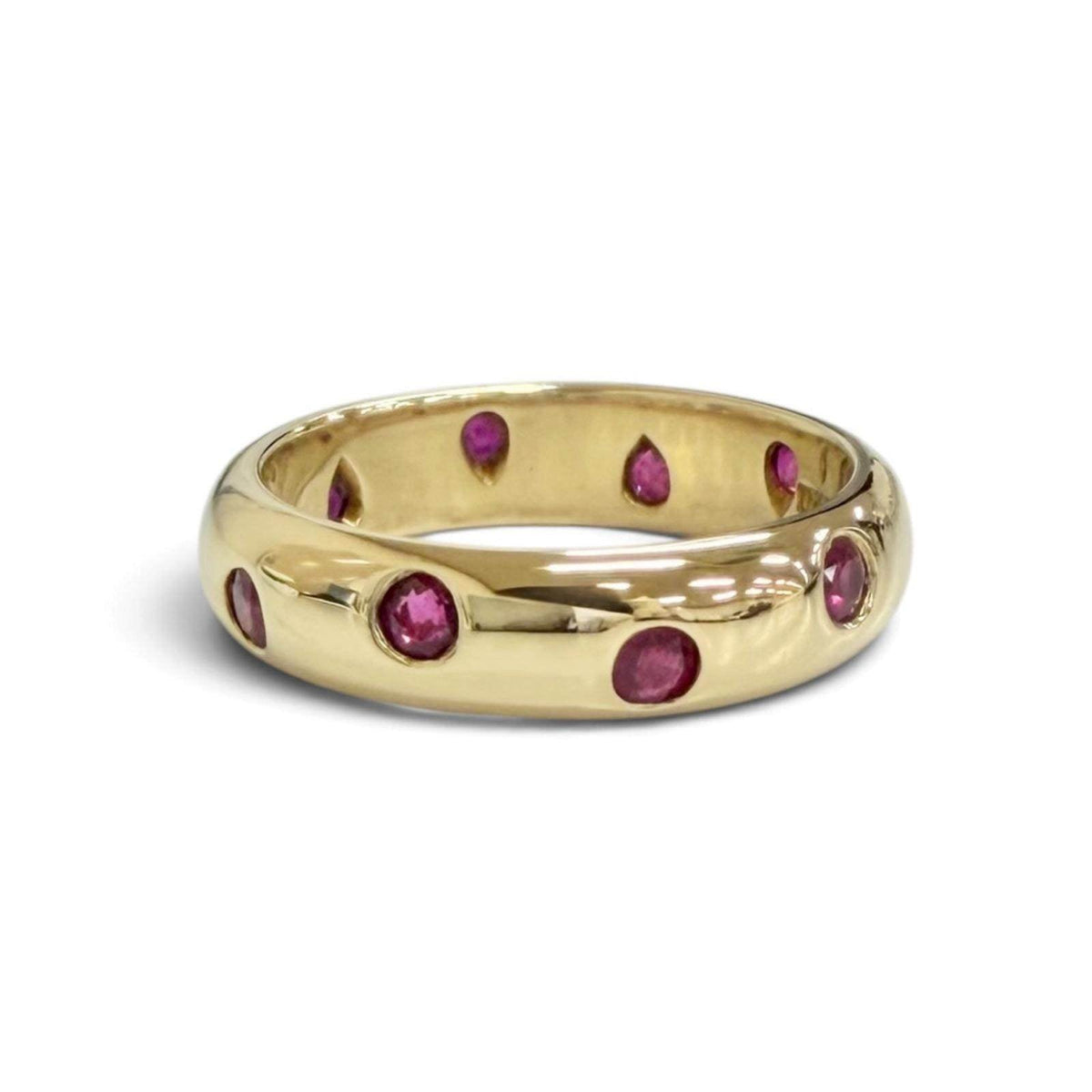Tiffany & Co. Dots 18K Yellow Gold Ruby Ring – side view