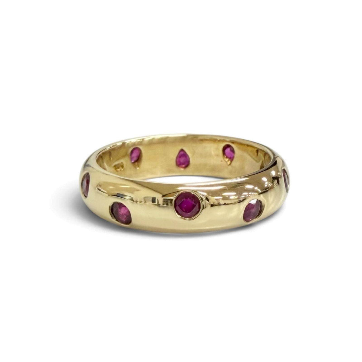 Tiffany & Co. Dots 18K Yellow Gold Ruby Ring – inside band