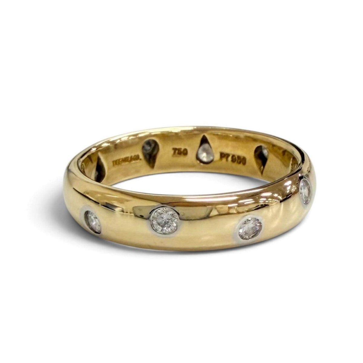 Tiffany & Co. Dot 18K Yellow Gold Diamond Ring – front view