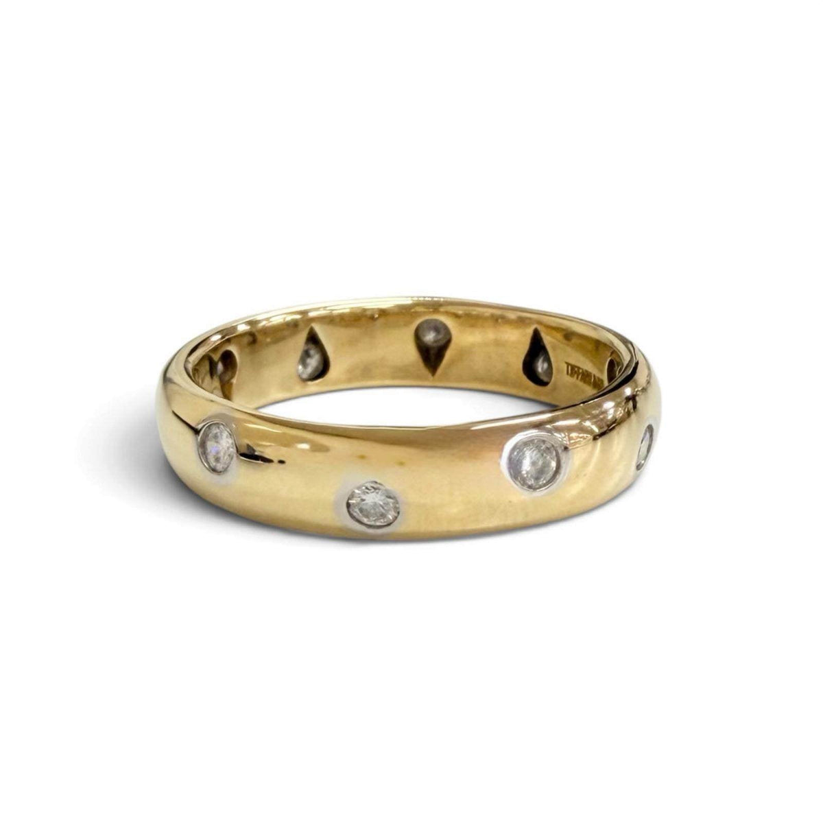 Tiffany & Co. Dot 18K Yellow Gold Diamond Ring – side view