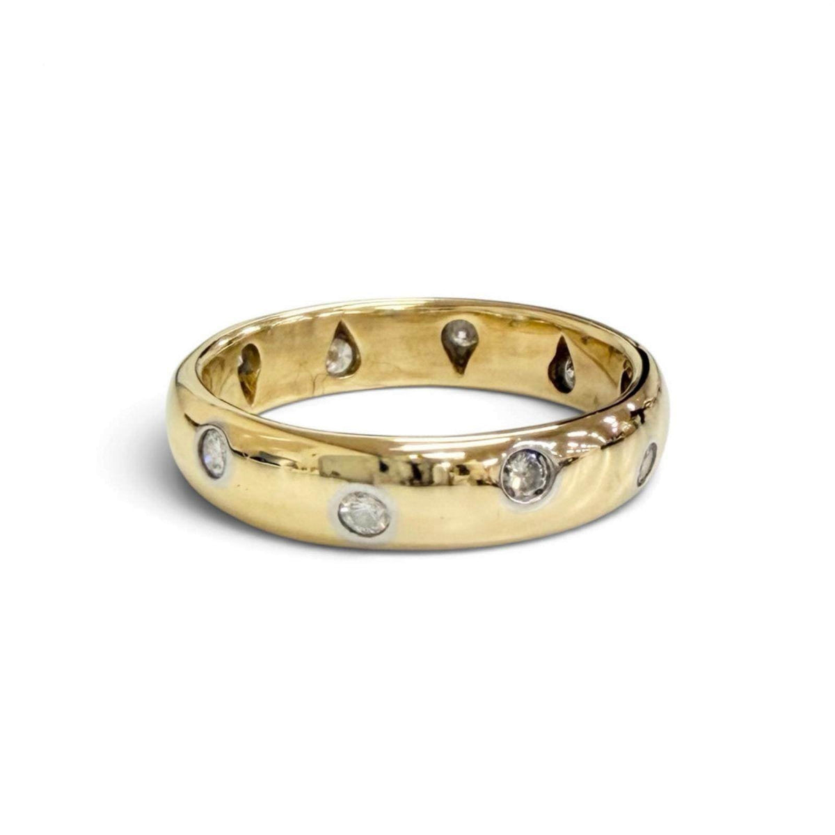 Tiffany & Co. Dot 18K Yellow Gold Diamond Ring – top view