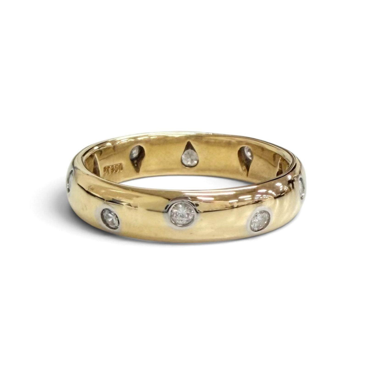 Tiffany & Co. Dot 18K Yellow Gold Diamond Ring – inside band