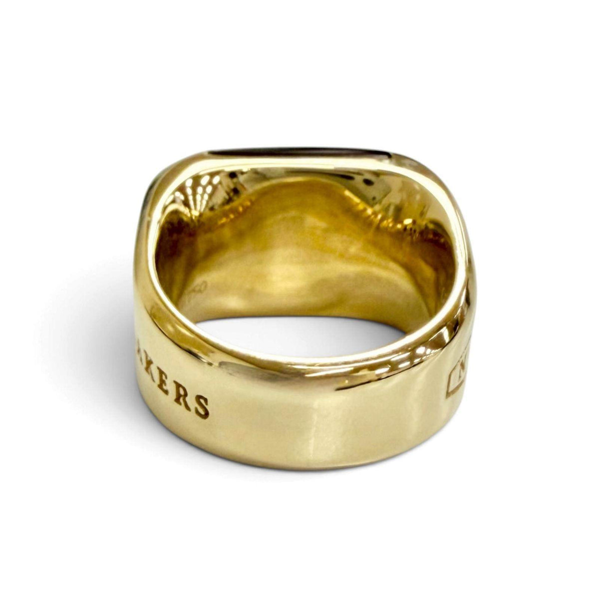 Tiffany & Co. Makers 18K Yellow Gold Onyx Signet Ring – inside band