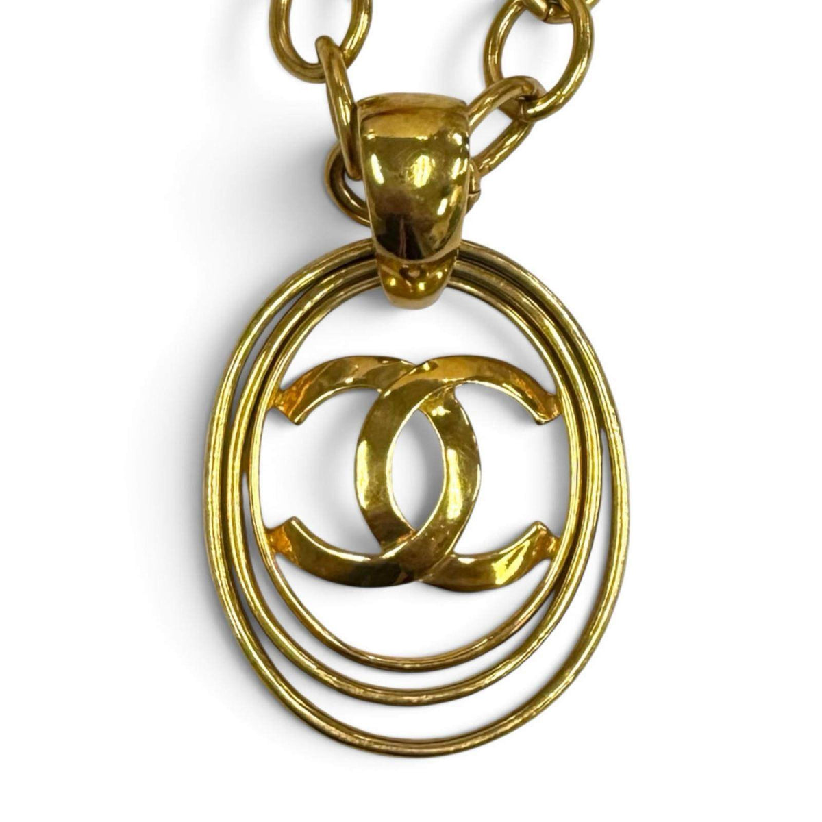 Chanel Coco Mark Gold-Plated Necklace – front view