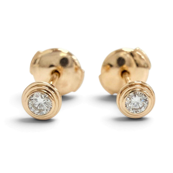 Cartier Amour XS 18K Rose Gold Diamond Earrings – front view