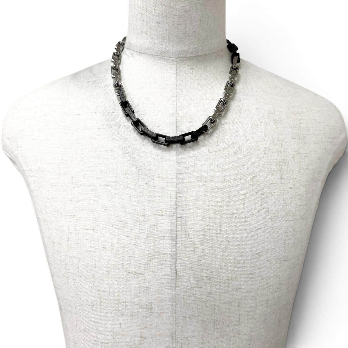 Louis Vuitton Monogram Stainless Steel Necklace – clasp detail
