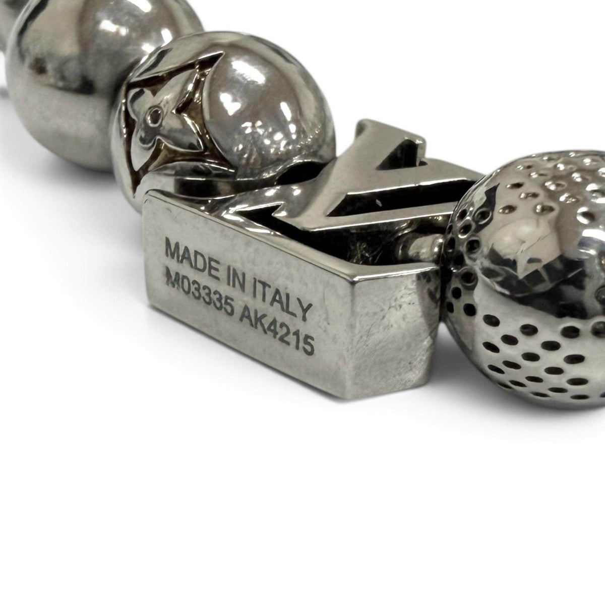 Louis Vuitton Damier Staple Ball Sterling Silver Necklace – image 8