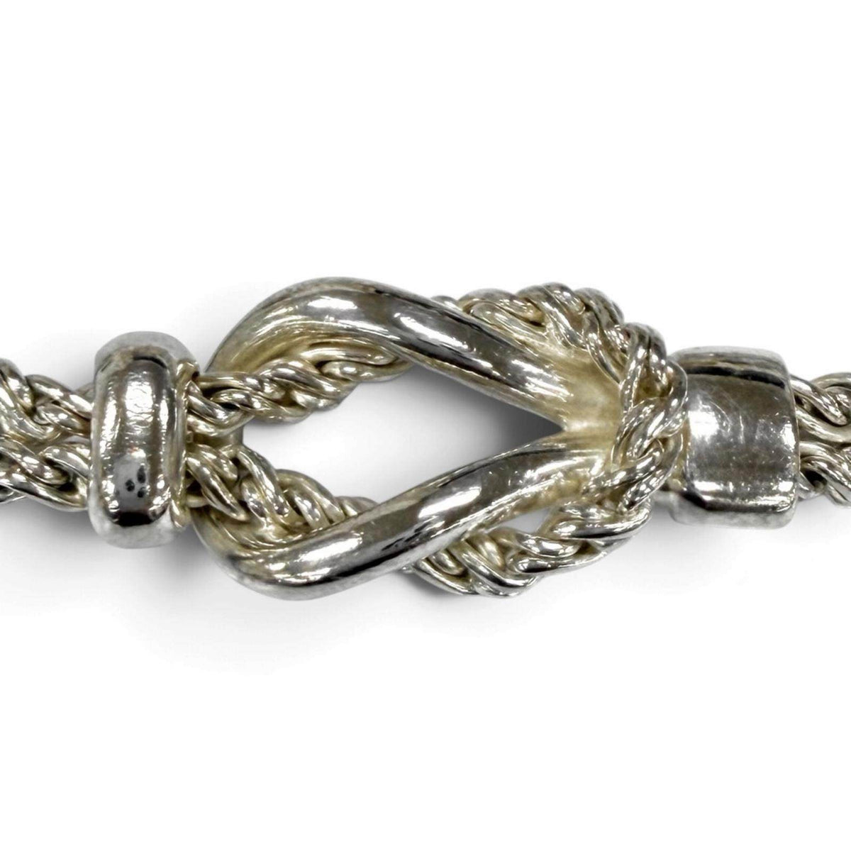Tiffany & Co. Double Rope Center Knot Sterling Silver Bracelet – side view