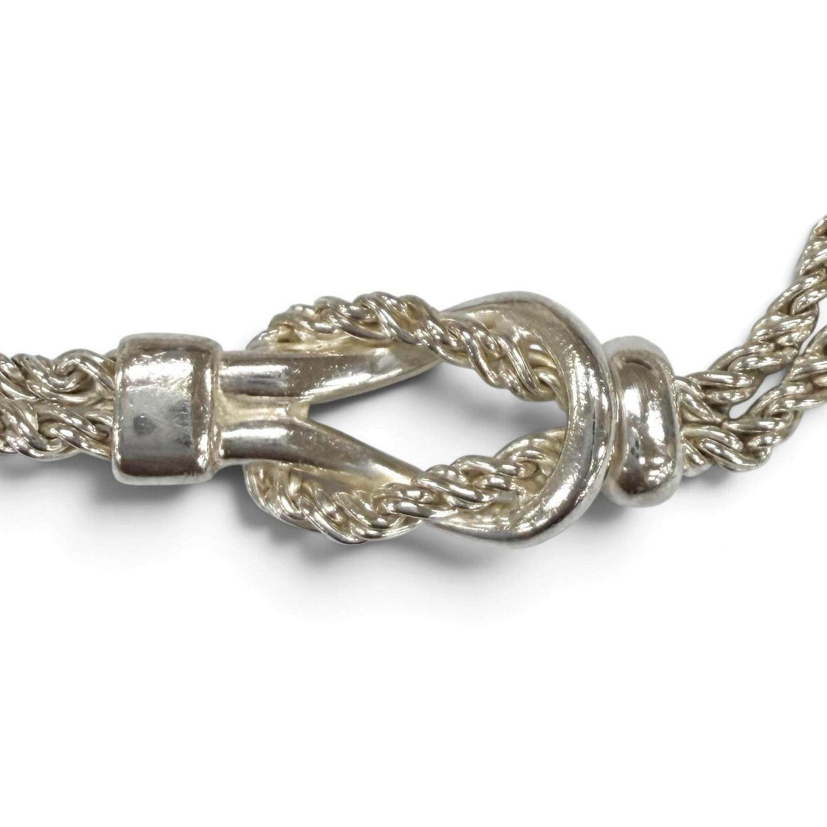 Tiffany & Co. Double Rope Center Knot Sterling Silver Bracelet – on the wrist