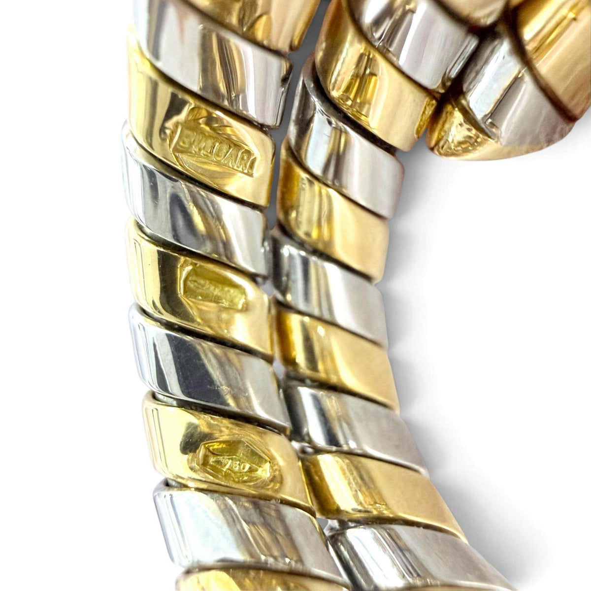 Bulgari Tubogas Stainless Steel 18K Yellow Gold Ring – packaging