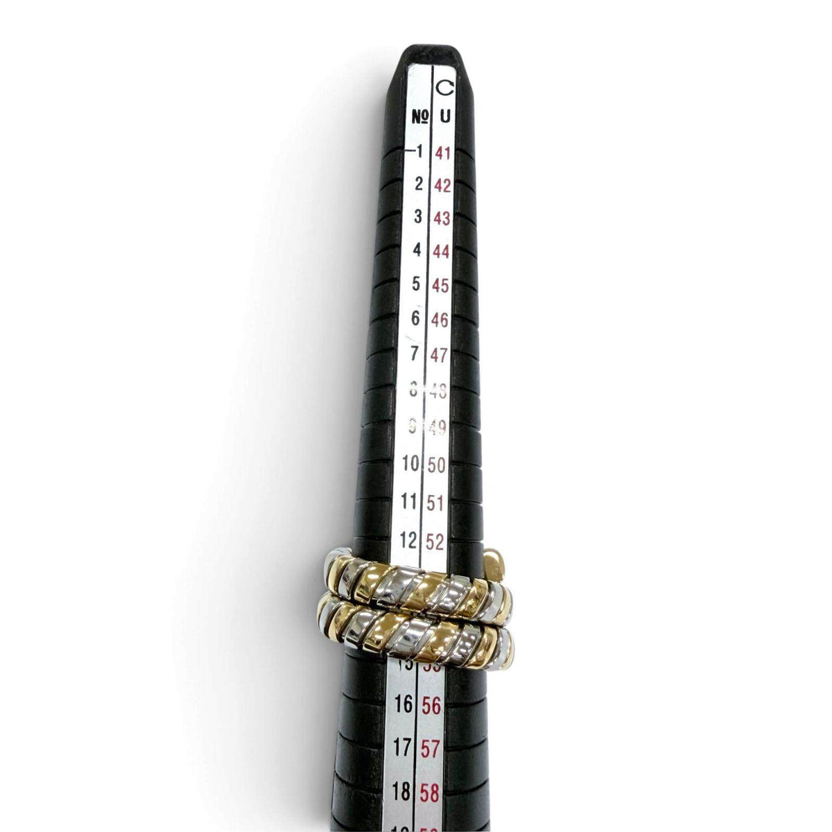 Bulgari Tubogas Stainless Steel 18K Yellow Gold Ring – alternate view